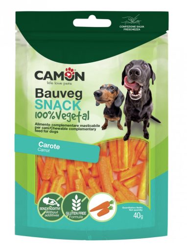 AE324 BAUVEG SNACK  Ropogós sárgarépás 100 % vegetal snack, étrendkiegészítő gluténmentes 40 gramm