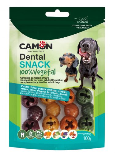 AE368 DENTAL SNACK MIX veg bells 4 ízben 10 db/ zacskó; 100 gramm