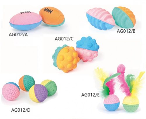 AG012/C Sponge  bütykös szivacslabda 6 cm 2 db/csomag