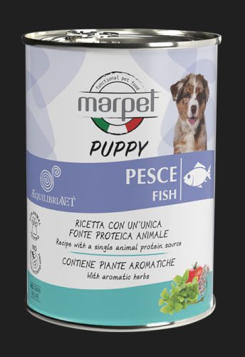 CH02/400 AEQUILIBRAVE DOG PUPPY 400G - TŐKEHAL Teljes értékű diétás állateledel kutyakölykök számára az összetevők és tápanyagok intoleranciájának csökkentésére.  Válogatott fehérjeforrás – tőkehal. 