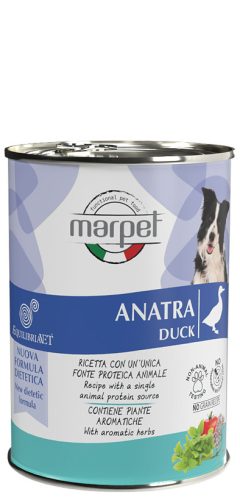 CH10/410 AEquilibriavet Dog 410g Anatra-kacsa Monoproteines diétás teljes értékű táp táplálék intolerancia csökkentésére. Kutyák részére. Fehérjeforrás - kacsa.