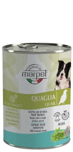 CH21/400 AEQUILIBRIAVET DOG 400 G QUAGLIA-fürj Monoproteines diétás teljes értékű táp táplálék intolerancia csökkentésére. Kutyák részére. Fehérjeforrás - fürj